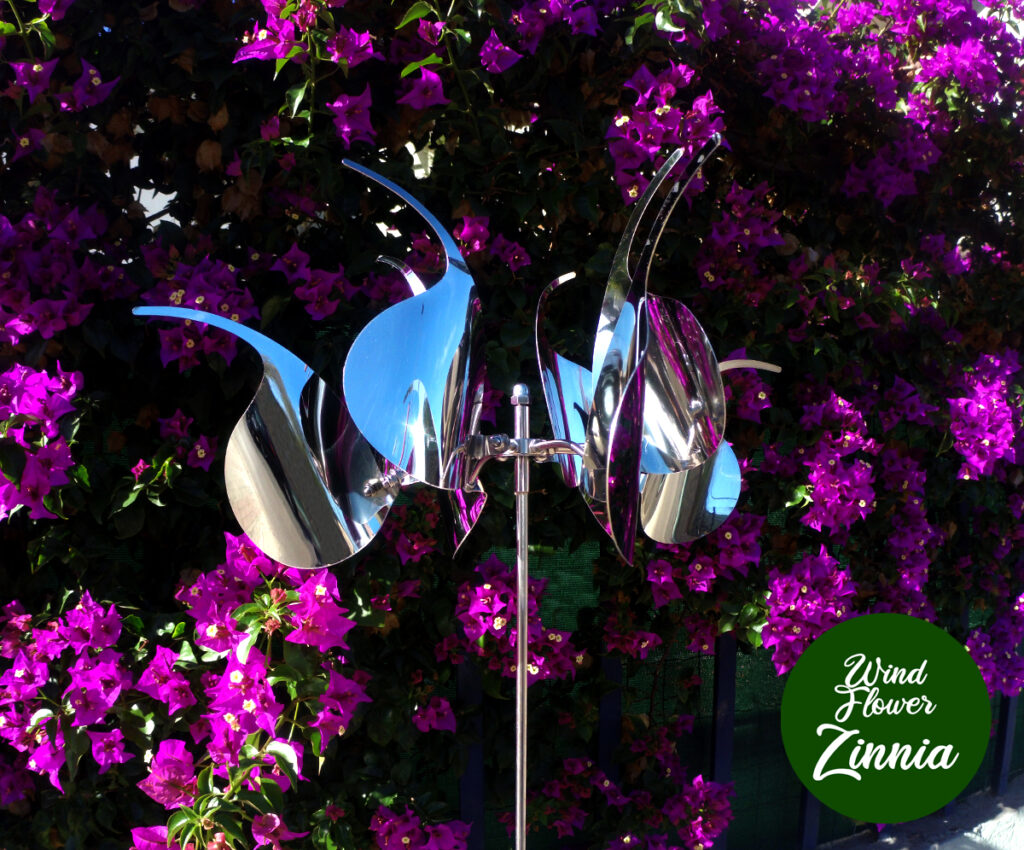 Zinnia Wind Flower / Spinner – Wind Sculptures, Wind Spinners